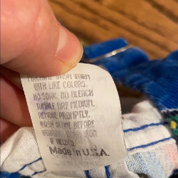 OshKosh B’gosh | Vintage Mice at Work Overalls Blue Corduroy Sz 3-6m‎ - Picture 8 of 8